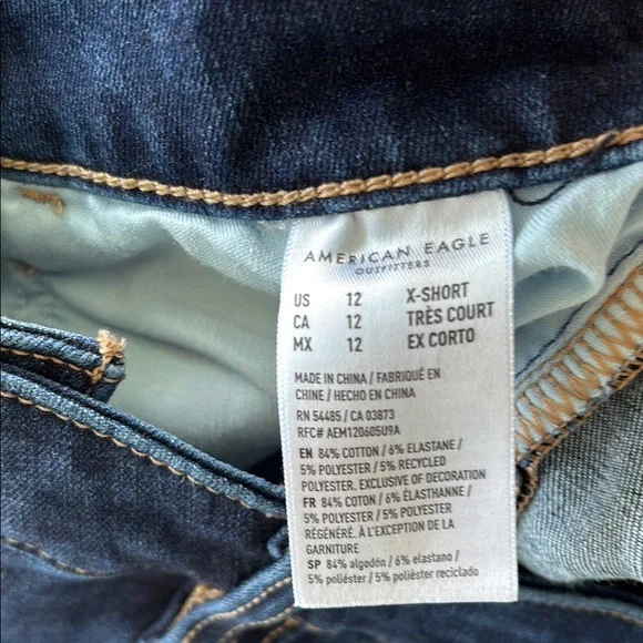 Women's Dark Blue Dream Stretch 12 X-Short Jeans - Picture 4 of 6